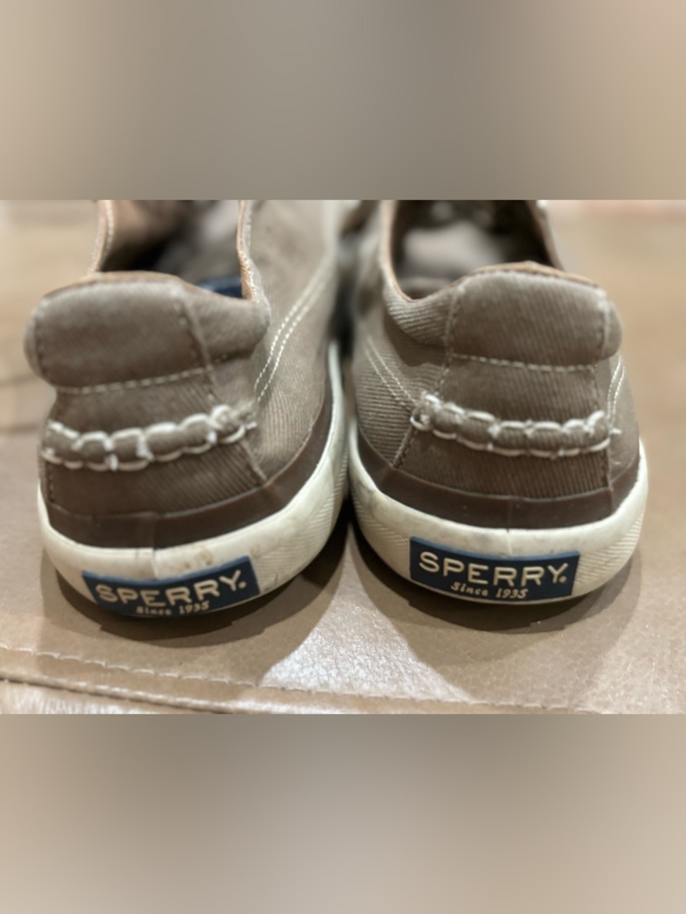 Sperry Brown Canvas Boat Shoe - Picture 6 of 7